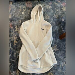 Columbia M Beige Long Fleece Hoodie